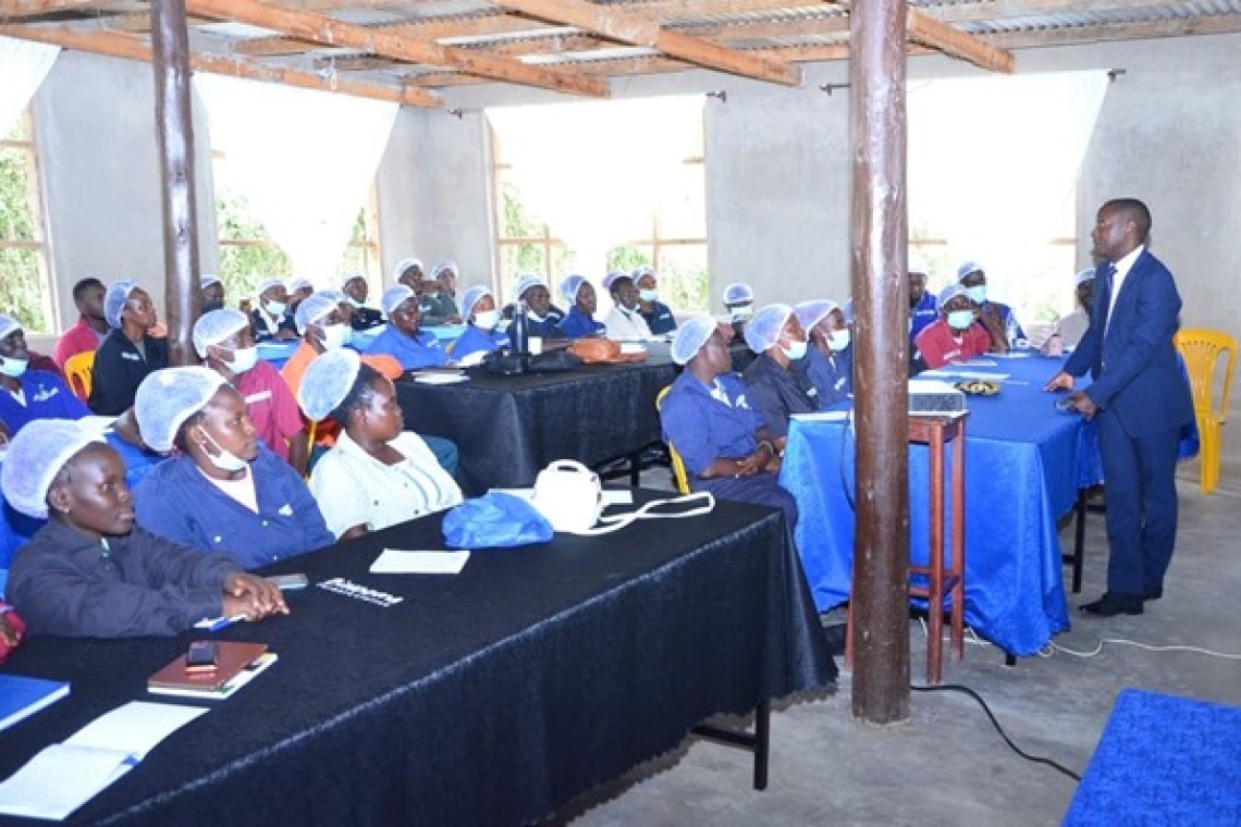 The youth attending a workshop with the Youth Minister, Oweek Robert Serwanga Image